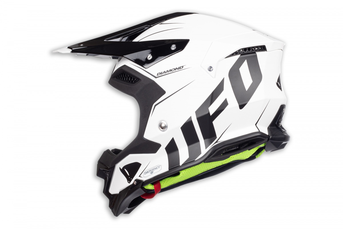 Motocross helmet Diamond limited edition black and white - ADULT - HE051 - Ufo Plast