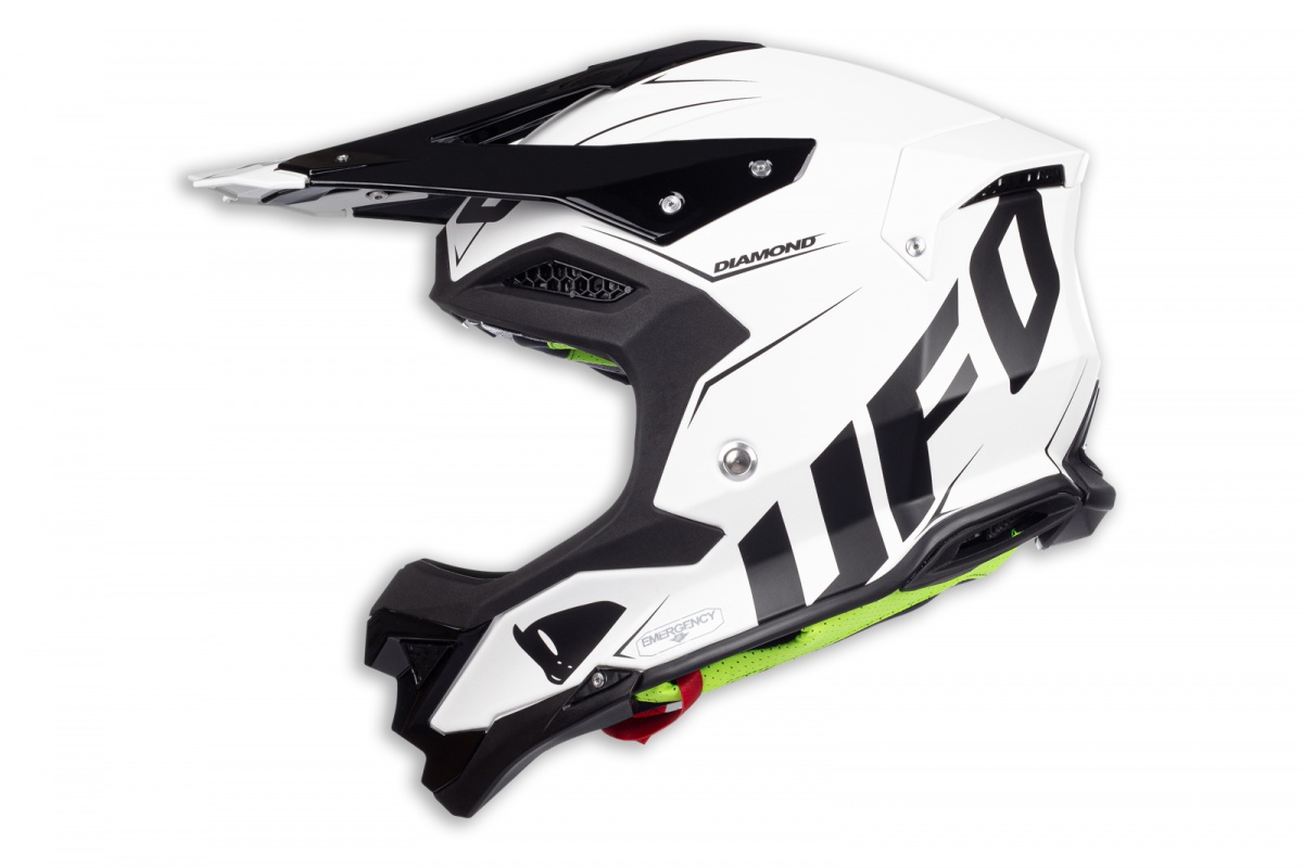 Motocross helmet Diamond limited edition black and white - ADULT - HE051 - Ufo Plast