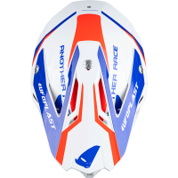 Motocross helmet Diamond white, red and blue - HIGHLIGHT - he054 - UFO Plast