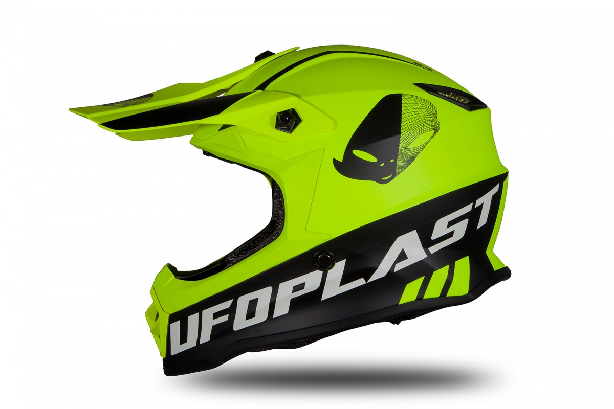 Motocross helmet for kids neon yellow matt - Home - HE190 - Ufo Plast