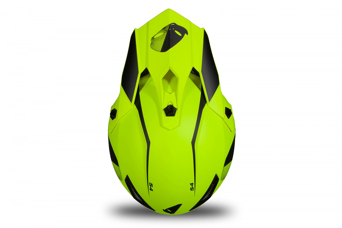 Motocross helmet for kids neon yellow matt - Home - HE190 - Ufo Plast