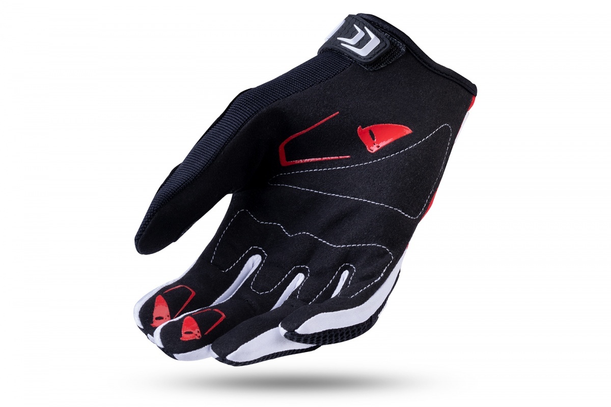 MOTOCROSS IRIDIUM GLOVES BLACK AND RED - Gloves - GU04478-BK - Ufo Plast