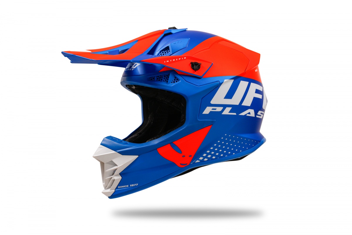 Motocross Intrepid helmet blue and orange - Helmets - HE13400-CF - Ufo Plast