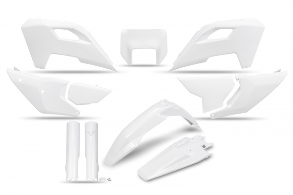 Full Plastic Kit white for Husqvarna TE 250 - FE 250 - TE 300 - FE 350 - FE 450 - FE 501 - TE 150 - REPLICA PLASTICS - HUKIT6...