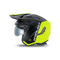 Sheratan cross jet helmet neon yellow and black